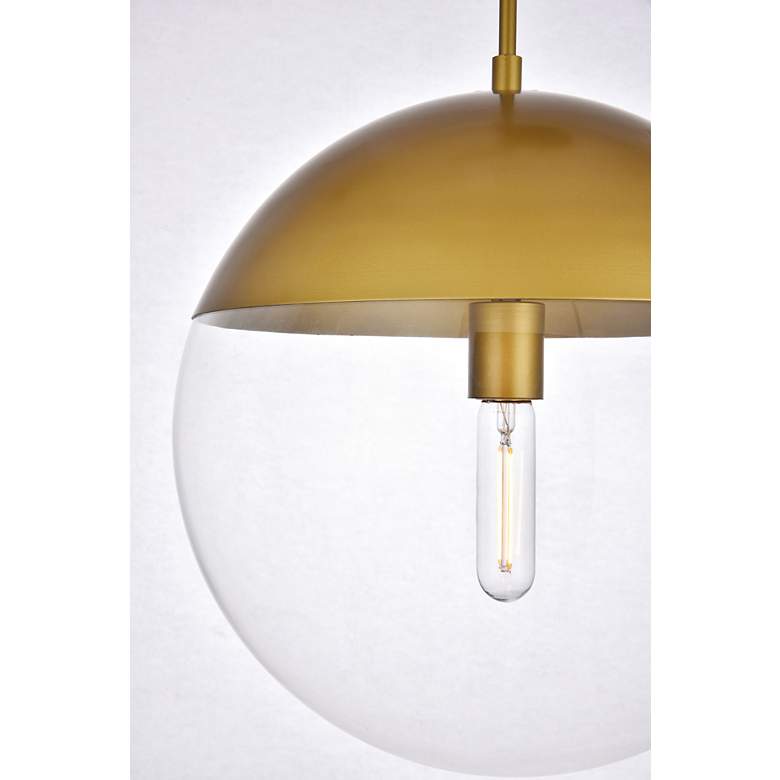 Image 5 Eclipse 1 Lt Brass Pendant With Clear Glass more views