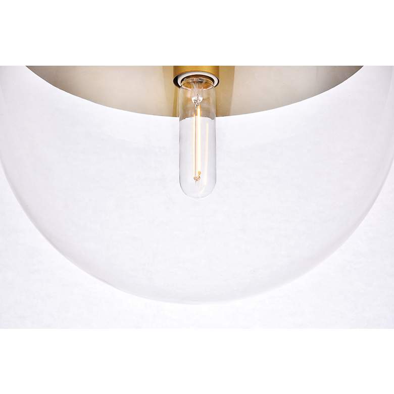 Image 6 Eclipse 1 Lt Brass Pendant With Clear Glass more views