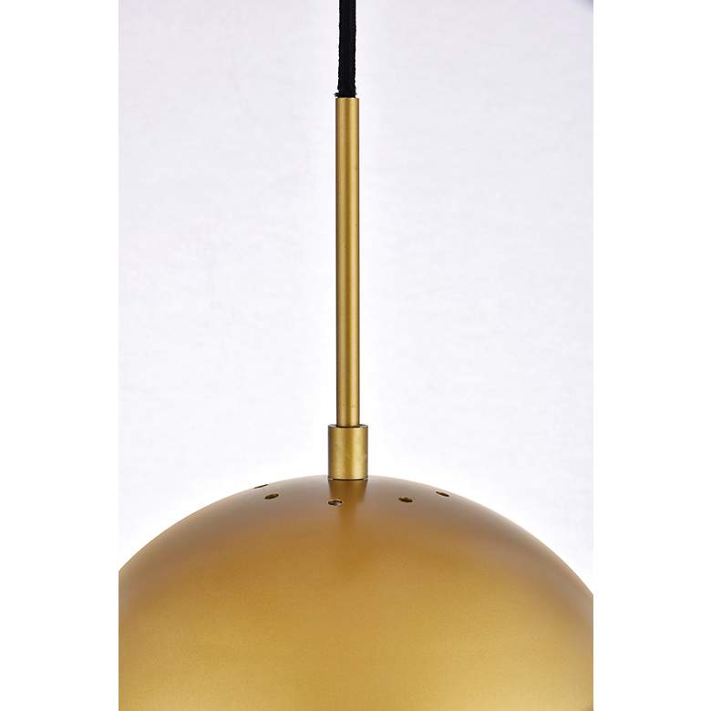 Image 6 Eclipse 1 Lt Brass Pendant With Frosted White Glass more views
