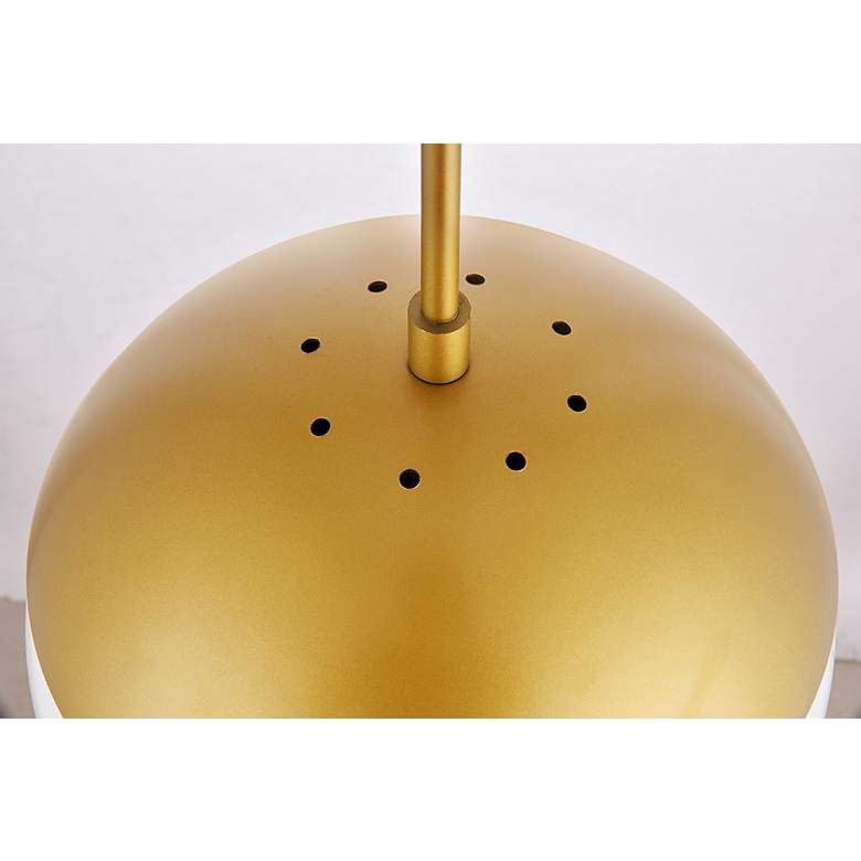 Image 7 Eclipse 1 Lt Brass Pendant With Frosted White Glass more views