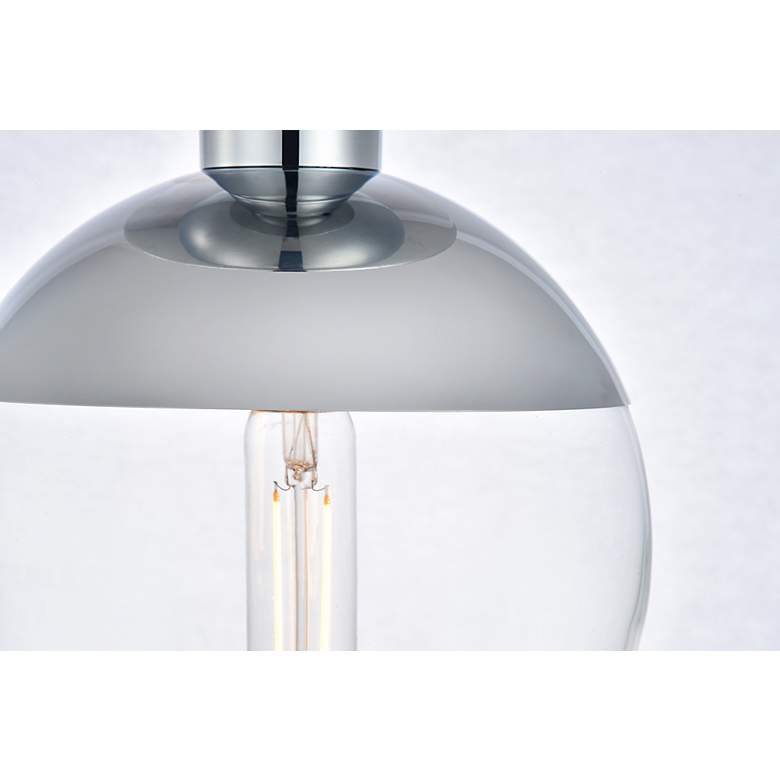 Image 6 Eclipse 1 Lt Chrome Flush Mount With Clear Glass more views
