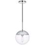 Eclipse 1 Lt Chrome Pendant With Clear Glass