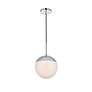 Thumbnail4 of Eclipse 1 Lt Chrome Pendant With Frosted White Glass more views