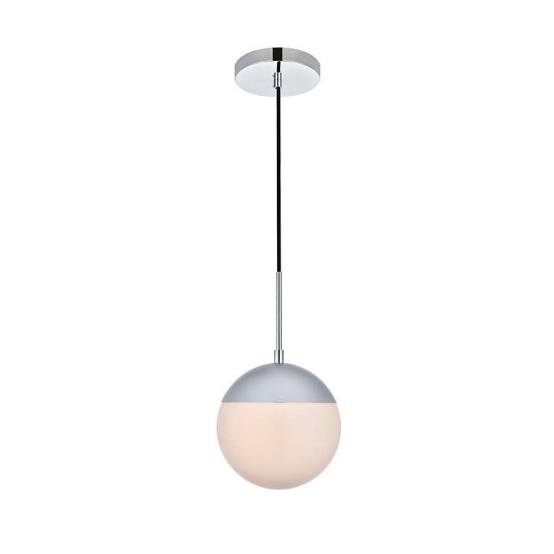 Image 4 Eclipse 1 Lt Chrome Pendant With Frosted White Glass more views