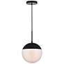 3_Eclipse 10" Wide Black Globe Mini Pendant