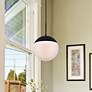 2_Eclipse 10" Wide Black Globe Mini Pendant