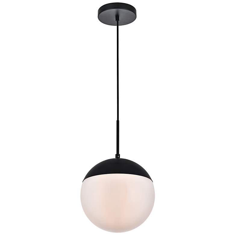 Image 4 Eclipse 10" Wide Black Globe Mini Pendant more views