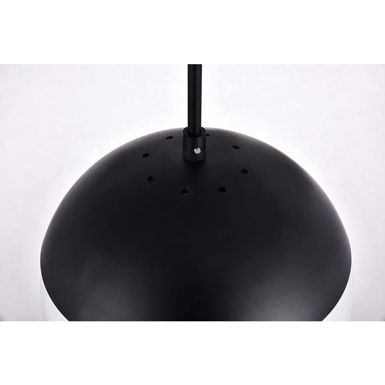 Image 7 Eclipse 10" Wide Black Globe Mini Pendant more views