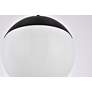 Eclipse 10" Wide Black Globe Mini Pendant in scene