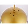 7_Eclipse 10" Wide Brass Globe Mini Pendant w/ White Glass more views