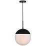 2_Eclipse 12" Black Orb Mini Pendant