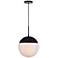 Eclipse 12" Black Orb Mini Pendant