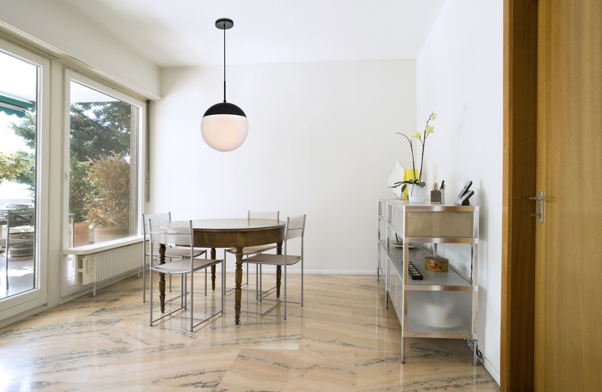 Image 3 Eclipse 12" Black Orb Mini Pendant more views