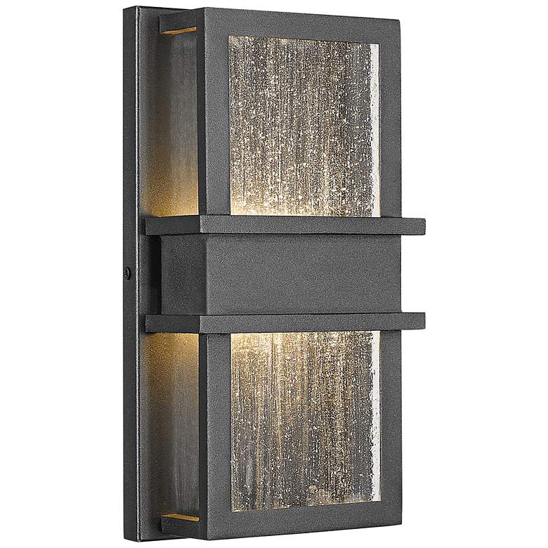 Image 3 Eclipse 12" High Black Metal LED Outdoor Wall Light