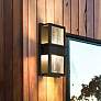 2_Eclipse 12" High Black Metal LED Outdoor Wall Light