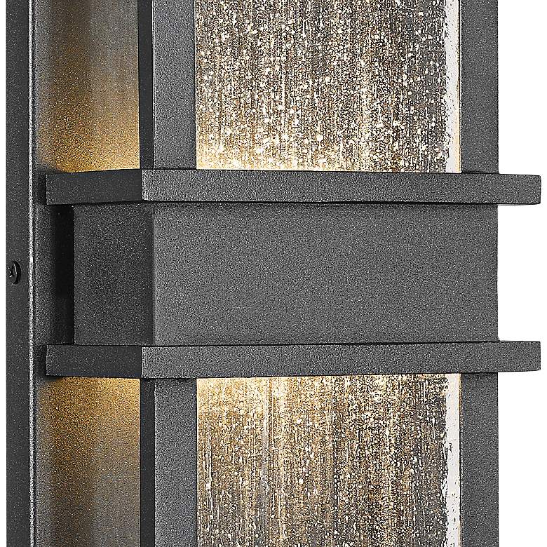 Image 4 Eclipse 12" High Black Metal LED Outdoor Wall Light more views