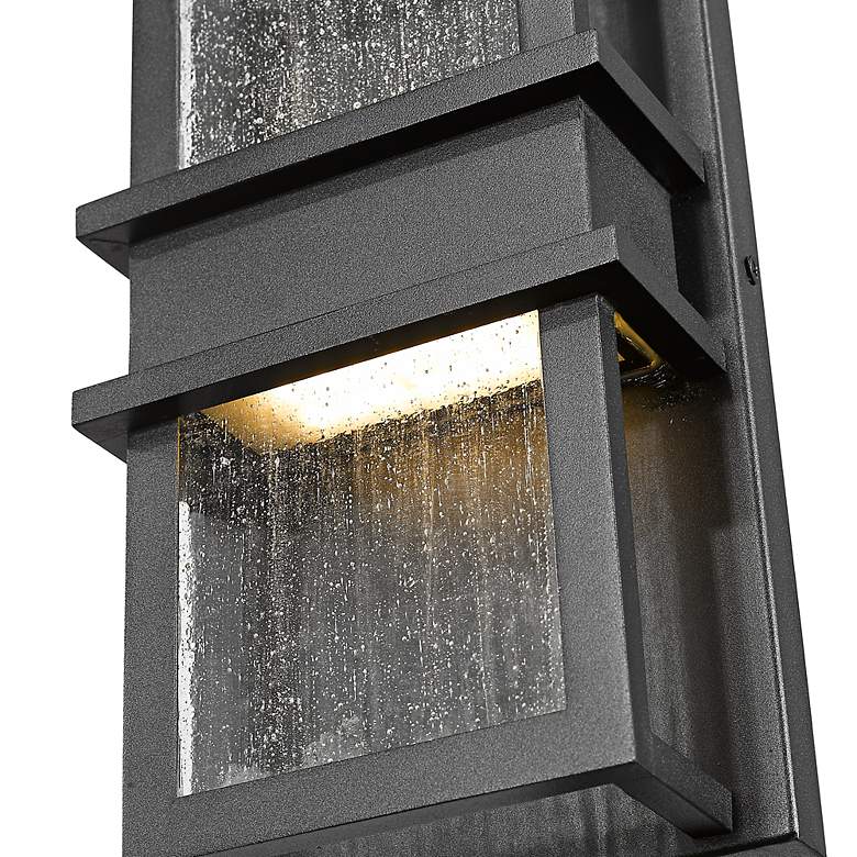 Image 5 Eclipse 12" High Black Metal LED Outdoor Wall Light more views