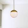 2_Eclipse 12" Wide Brass Globe Mini Pendant