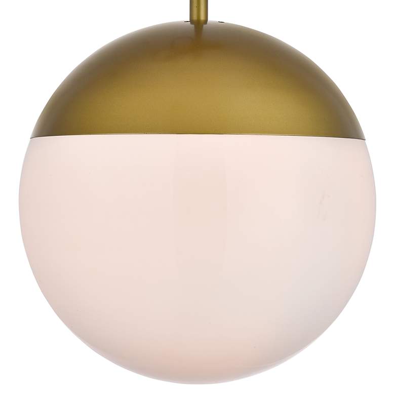 Image 4 Eclipse 12" Wide Brass Globe Mini Pendant more views