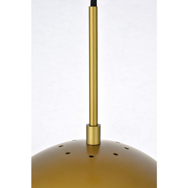Image 6 Eclipse 12" Wide Brass Globe Mini Pendant more views