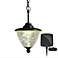 Eclipse 13" High Black Finish Outdoor Solar Powered LED Hanging Light