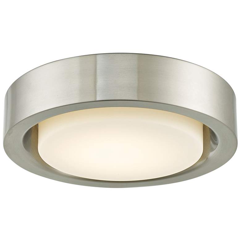 Image 2 Eclipse 13 inch Wide Brushed Nickel LED Modern Ceiling Light