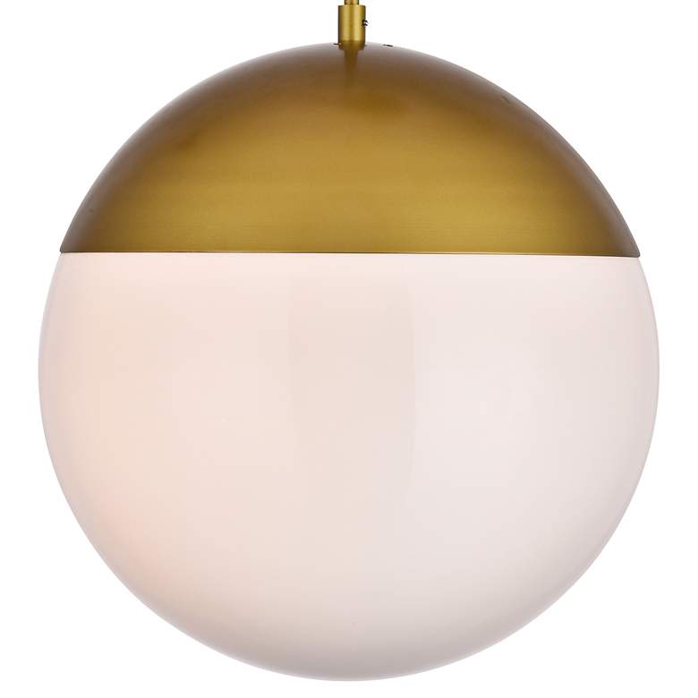 Image 2 Eclipse 14" Wide Brass Globe Pendant Light more views