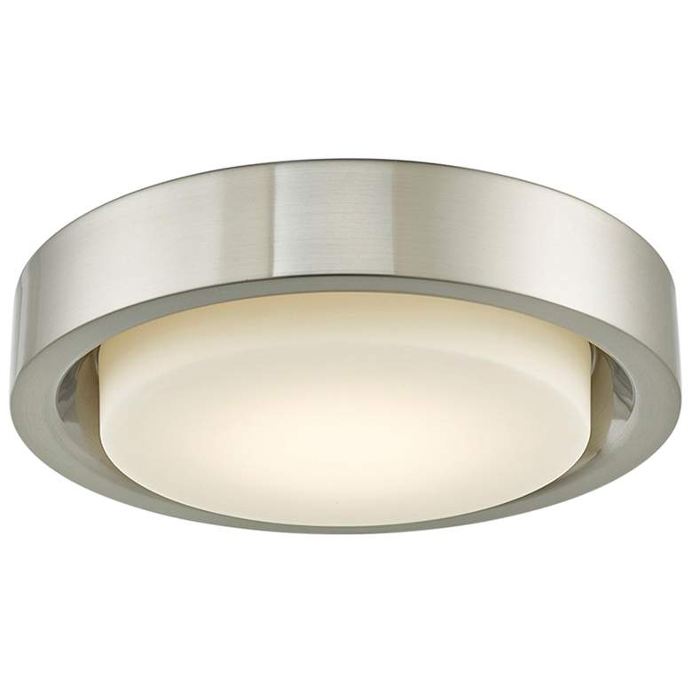 Image 2 Eclipse 16 inch Wide Brushed Nickel LED Modern Ceiling Light