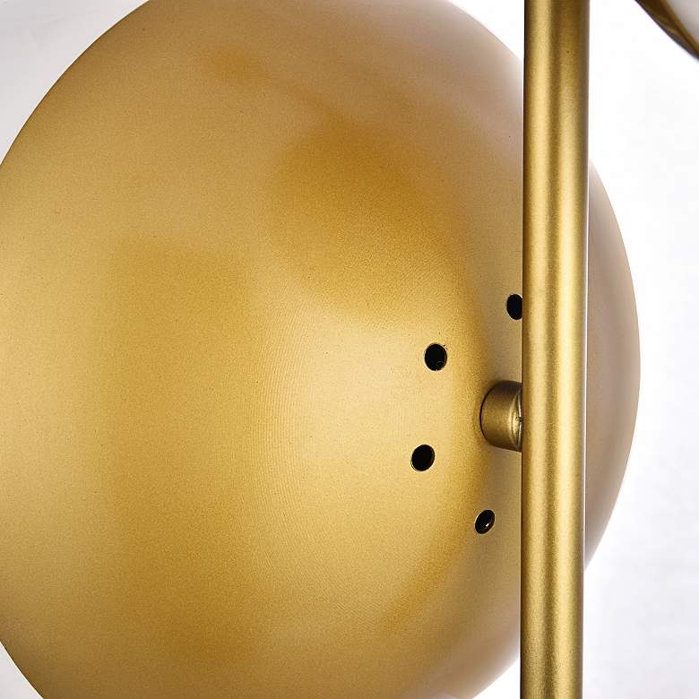 Image 4 Eclipse 17 1/4" Wide Brass and White 2-Light Pendant more views