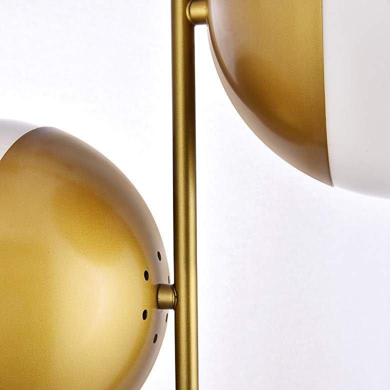 Image 6 Eclipse 17 1/4" Wide Brass and White 2-Light Pendant more views