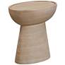Eclipse 17 3/4"W Faux Travertine Indoor/Outdoor Side Table in scene