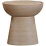 Eclipse 17 3/4"W Faux Travertine Indoor/Outdoor Side Table in scene