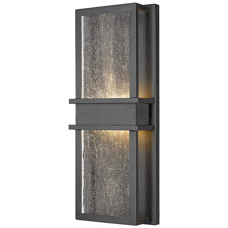 Image 1 Eclipse 18" High Black Metal LED Outdoor Wall Light