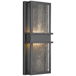 Eclipse 18&quot; High Black Metal LED Outdoor Wall Light