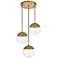 Eclipse 18" Wide Brass Multi-Light Pendant