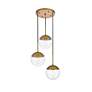 5_Eclipse 18" Wide Brass Multi-Light Pendant more views