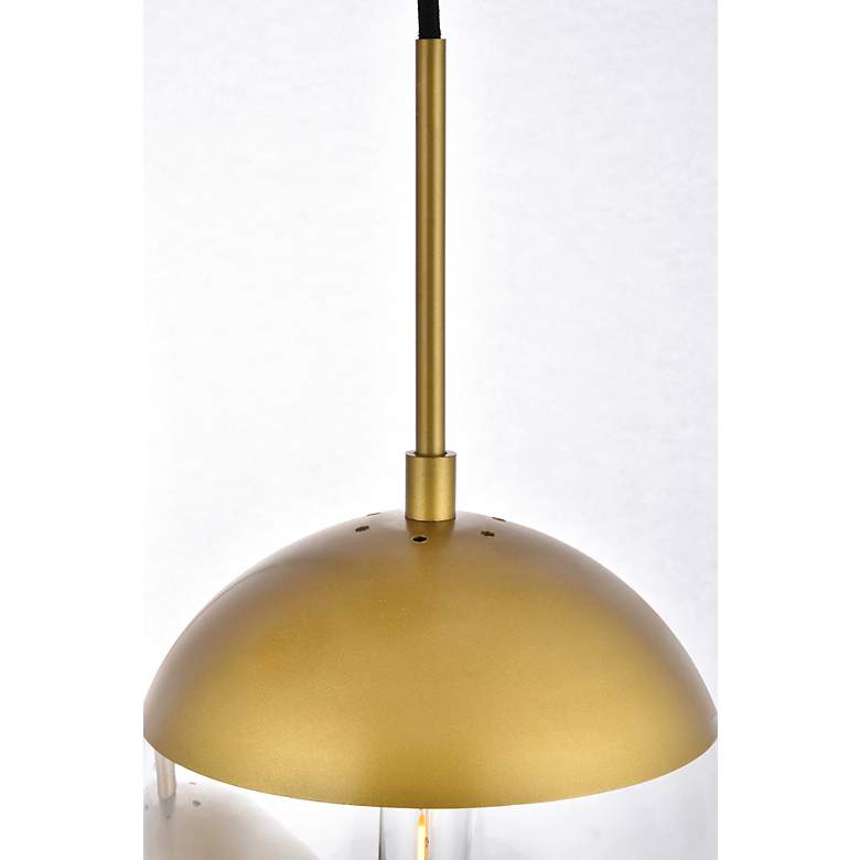 Image 6 Eclipse 18" Wide Brass Multi-Light Pendant more views