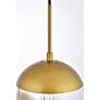 6_Eclipse 18" Wide Brass Multi-Light Pendant more views