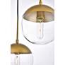 Eclipse 18" Wide Brass Multi-Light Pendant in scene