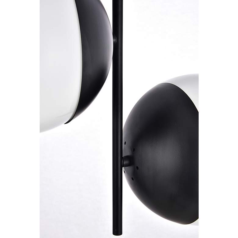 Image 7 Eclipse 2 Lts Black Pendant With Frosted White Glass more views