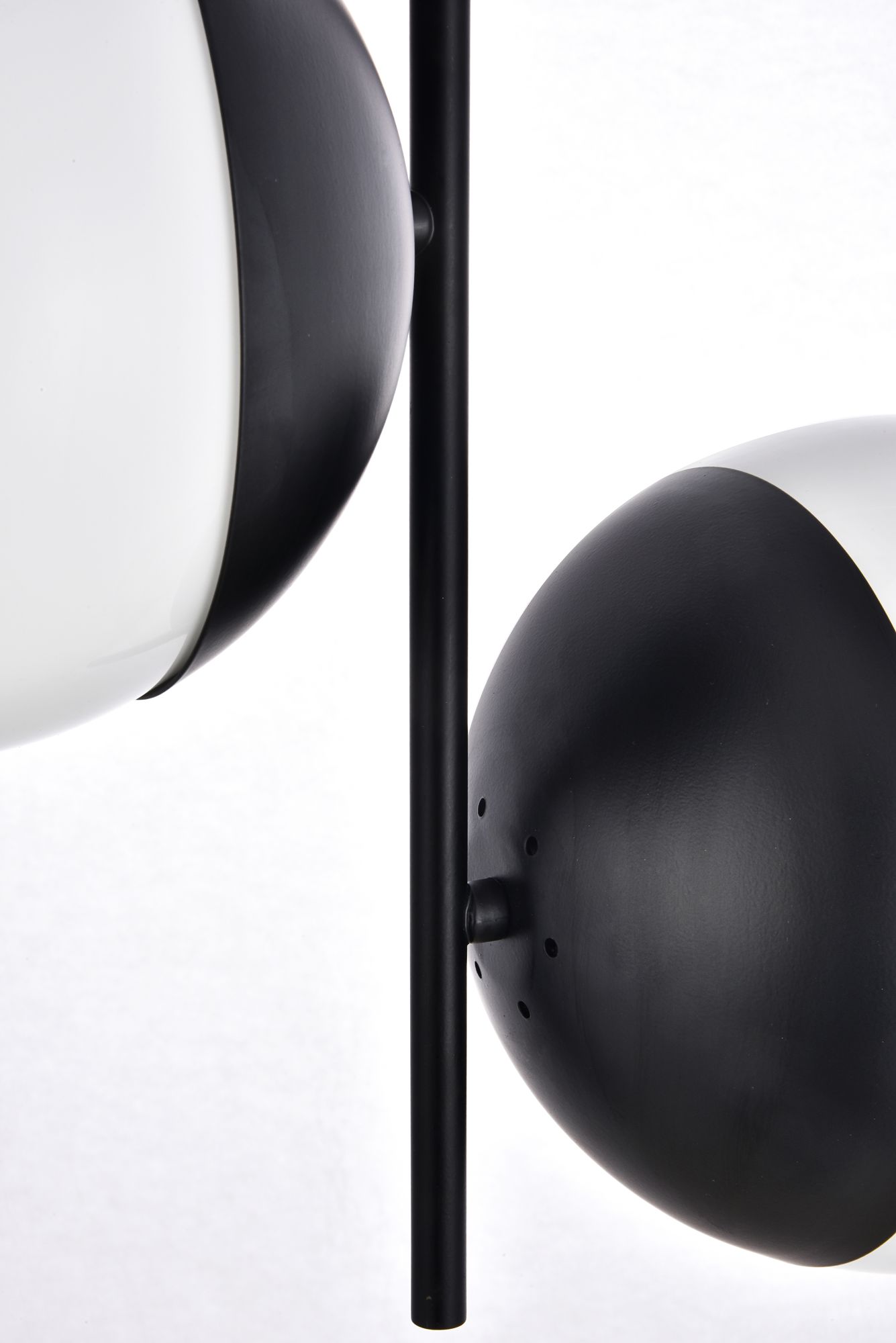 Eclipse 2 Lts Black Pendant With Frosted White Glass in scene