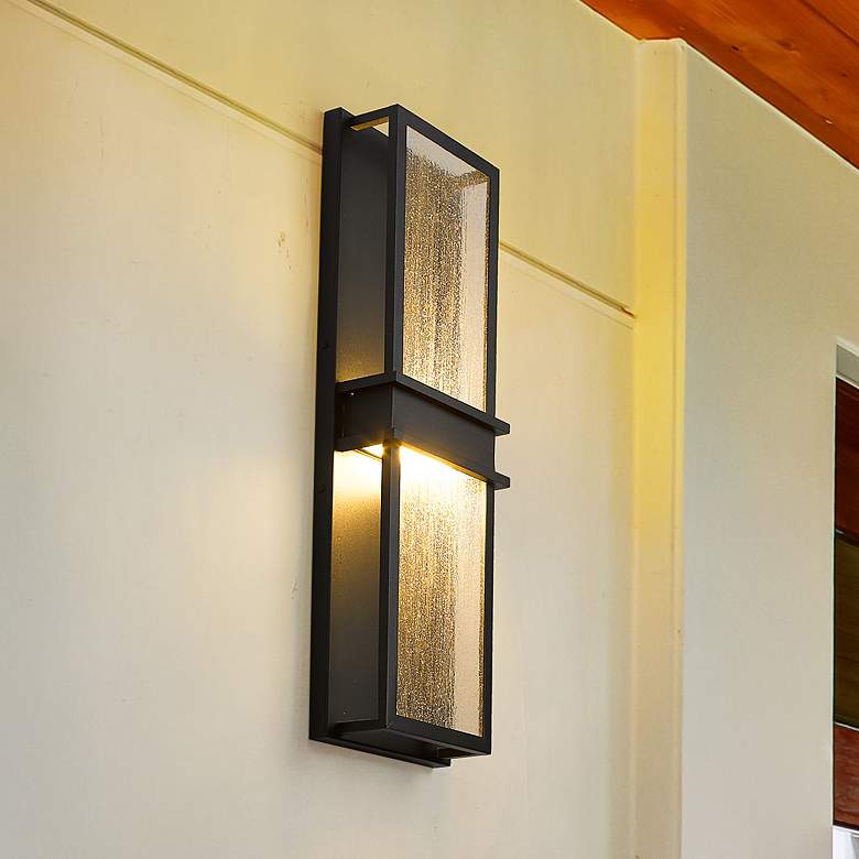 Image 2 Eclipse 24" High Black LED Outdoor Wall Light