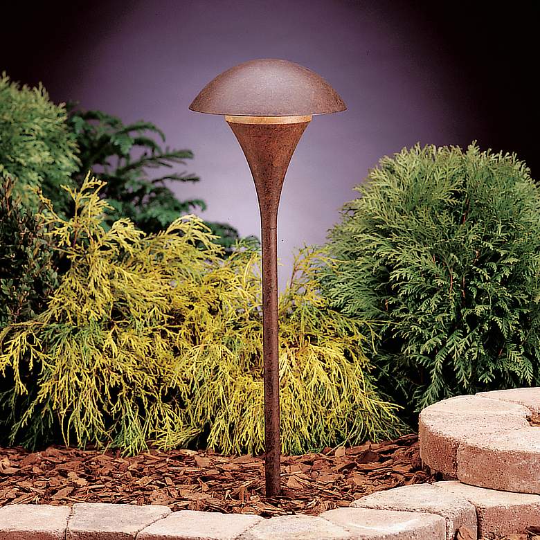 Image 1 Eclipse 25" High Textured Tannery Bronze Outdoor Path Light