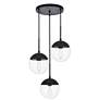 2_Eclipse 3 Lts Black Pendant With Clear Glass