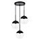 Eclipse 3 Lts Black Pendant With Clear Glass