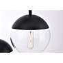 5_Eclipse 3 Lts Black Pendant With Clear Glass more views