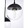 6_Eclipse 3 Lts Black Pendant With Clear Glass more views
