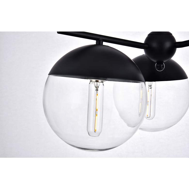 Image 5 Eclipse 3 Lts Black Pendant With Clear Glass more views