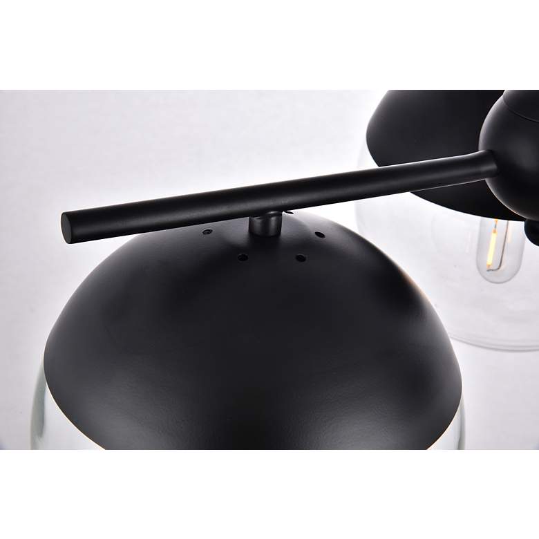 Image 7 Eclipse 3 Lts Black Pendant With Clear Glass more views