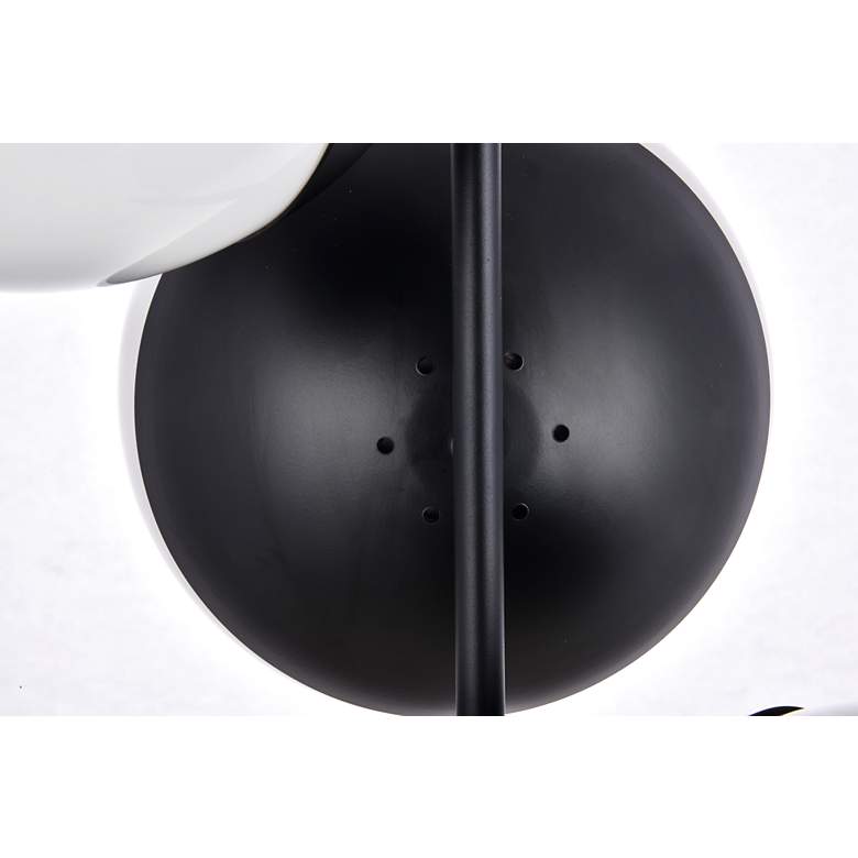 Image 5 Eclipse 3 Lts Black Pendant With Frosted White Glass more views